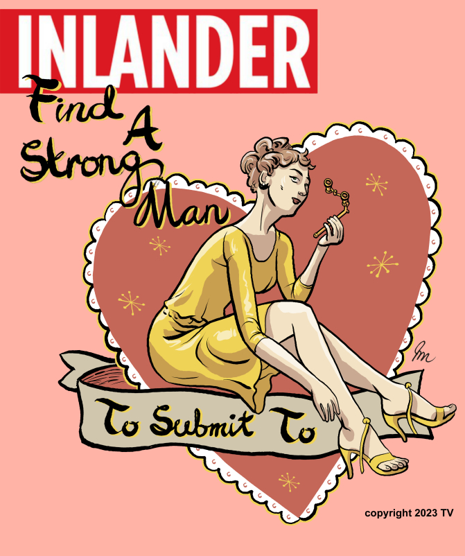 Tangential Vision's updated and "fixed" cover to the Inlander's Valentine's Day magazine